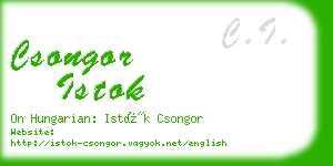 csongor istok business card